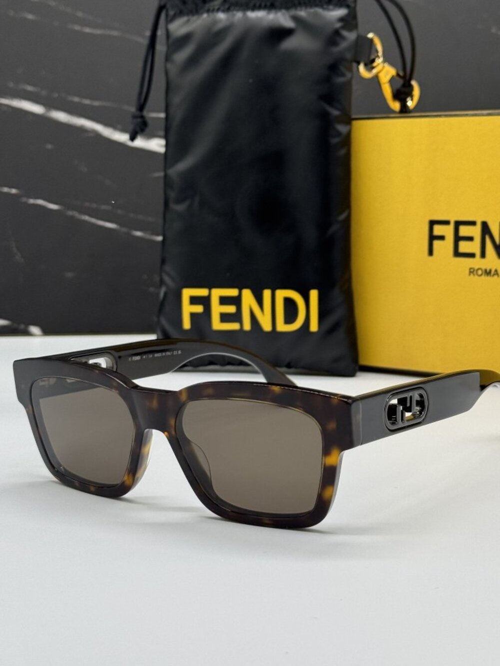 NEW FENDI FE40107I 52E SUNGLASSES HAVANA UNISEX EYEWEAR FENDI